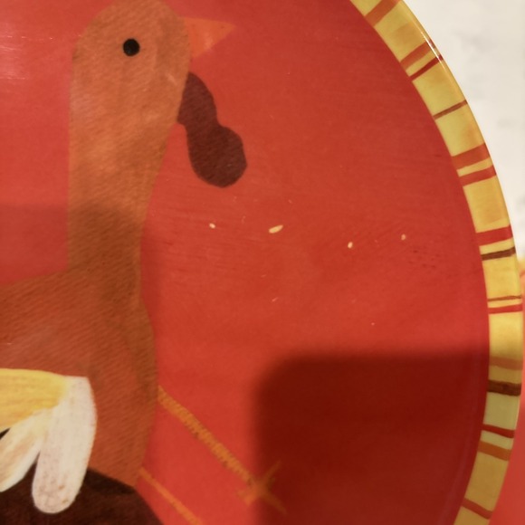 Set of 4 Pottery Barn Kids Thanksgiving Plates Melamine 10" Turkey‎ Fall - Picture 7 of 7